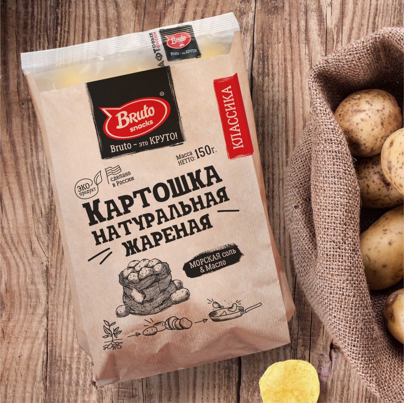 Картофель «Бруто» с солью 130 гр. в Чехове